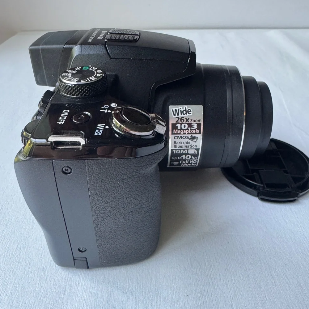 Nikon Black Digital Camera with LCD Screen and EVF